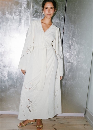 Winfrey wrap kjole Off white Sissel Edelbo 